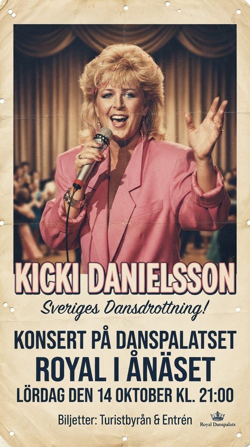 Hyllningsaffisch: Kicki Danielsson på Royal